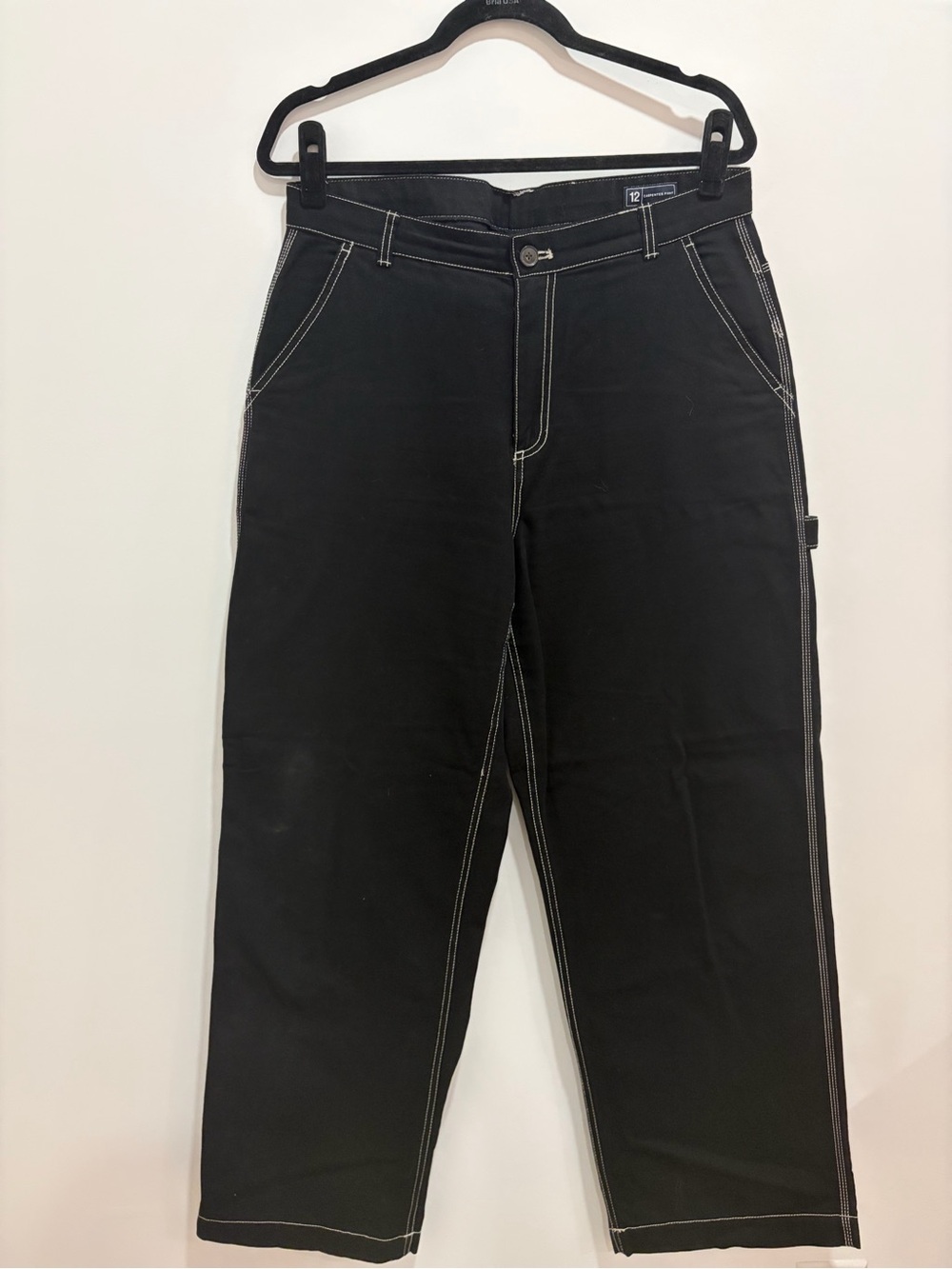 GAP Black Carpenter Pants with Contrast Stitching - Picture 2 of 4